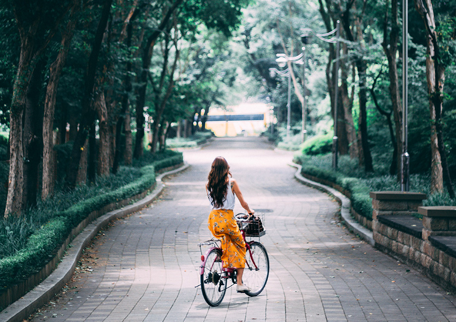 Riding a Bike in the Park 