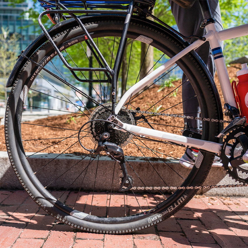 bicycle being used for transportation for world car free day