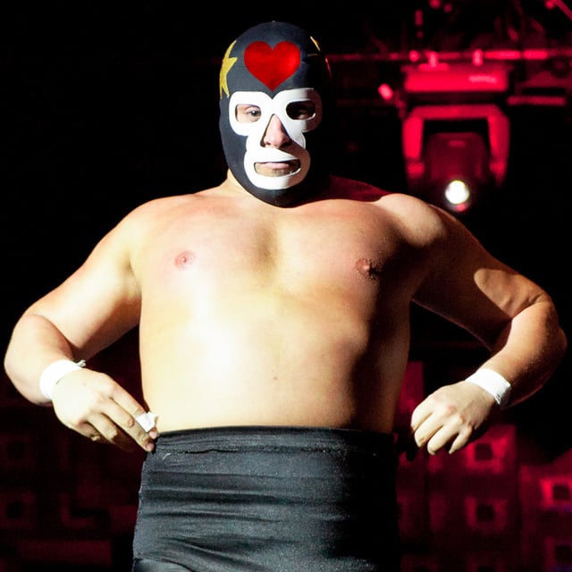person in a mexican wrestling mask