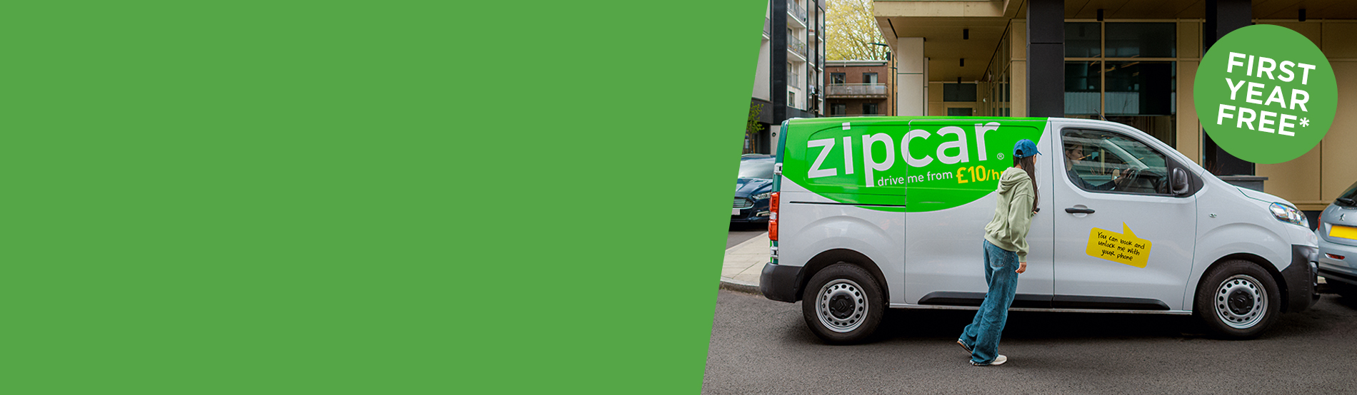 loading boxes into a Zipcar hire van