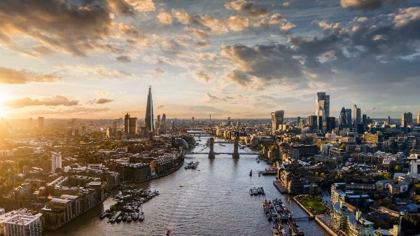 London skyline and the Thames 